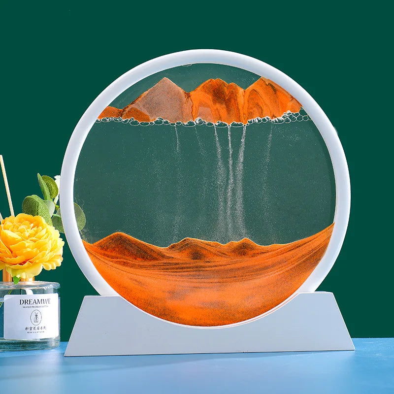 3D Round Moving Sand Hourglass