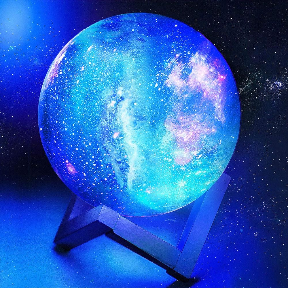 3D Galaxy Moon Lamp