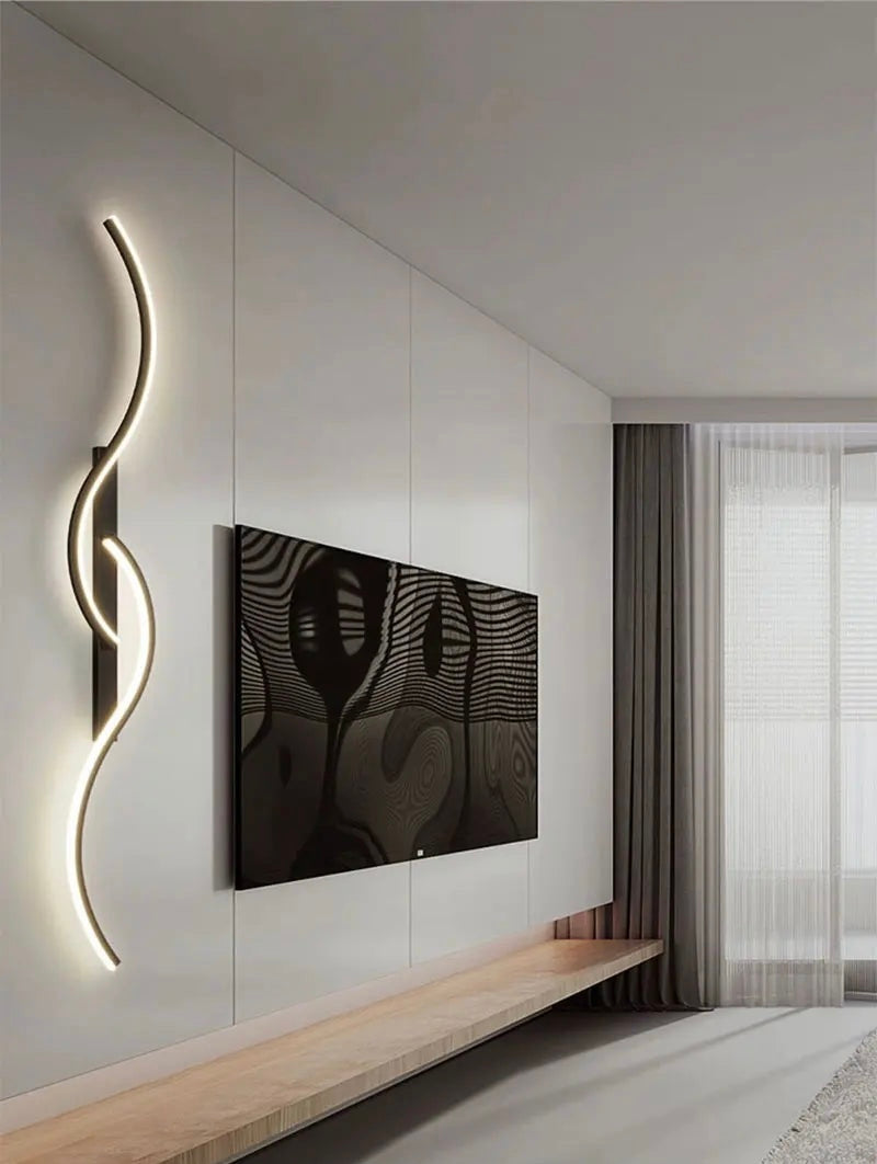 Modern Minimalist S-Shaped Wall Sconce