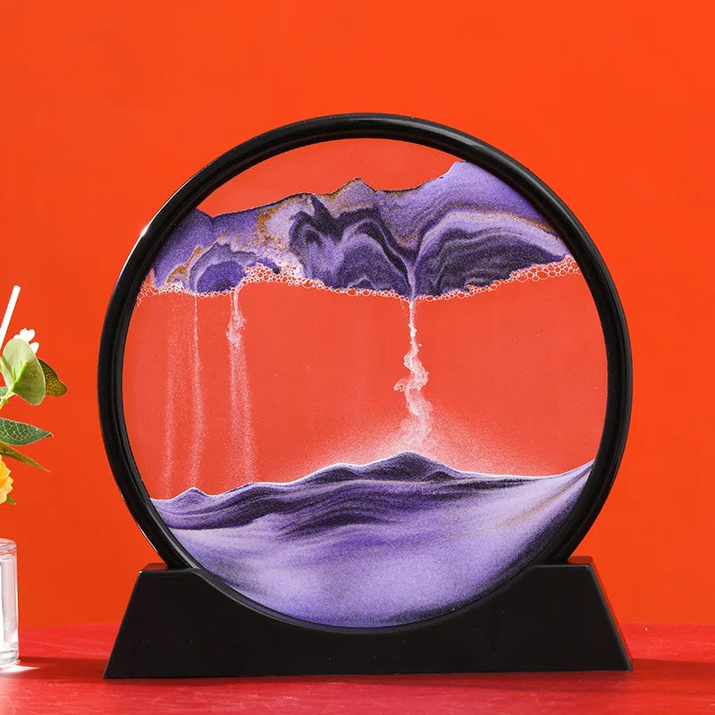 3D Round Moving Sand Hourglass