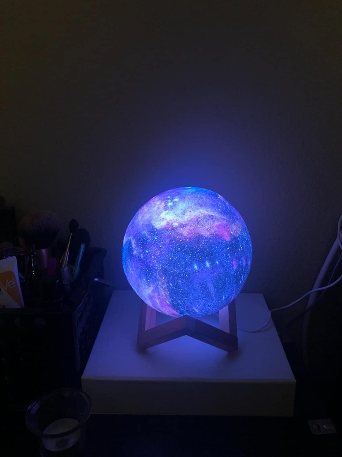 3D Galaxy Moon Lamp