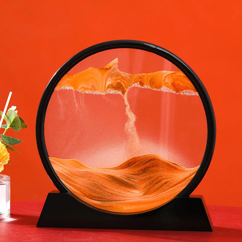 3D Round Moving Sand Hourglass