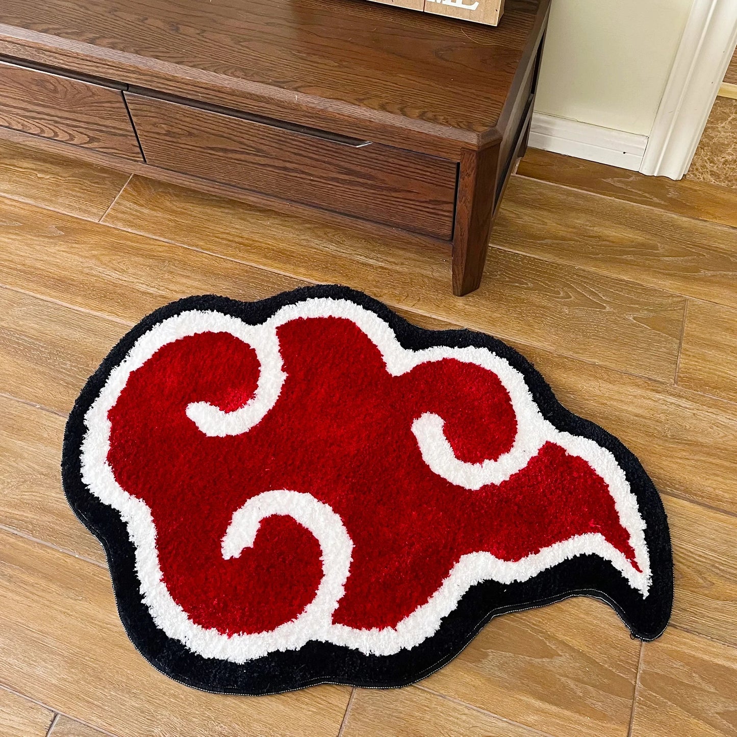 Anime Red Cloud Tufted Bedroom Rug