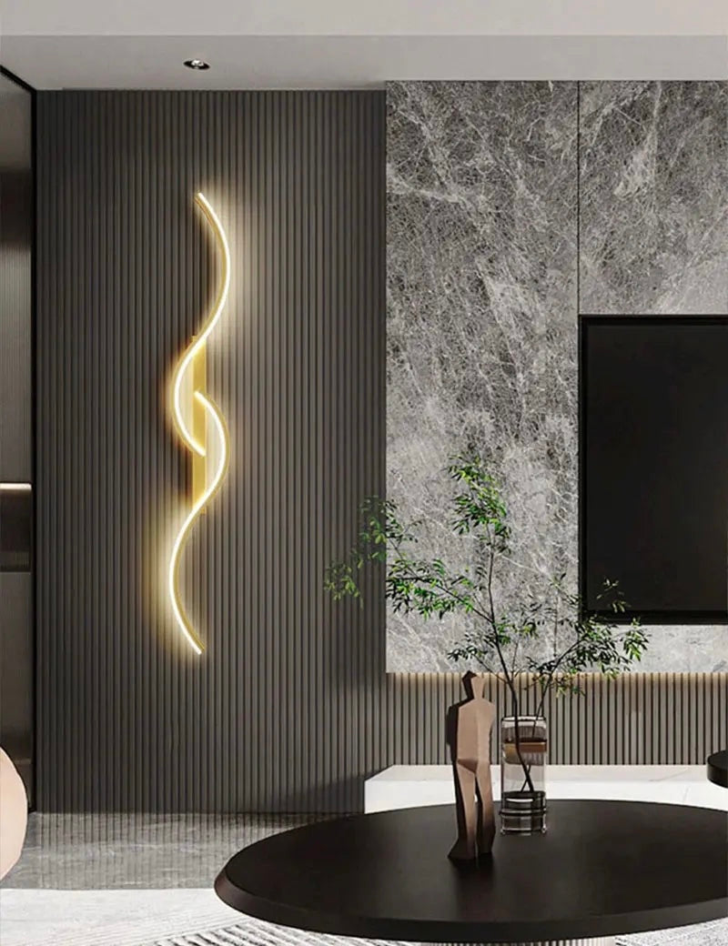 Modern Minimalist S-Shaped Wall Sconce