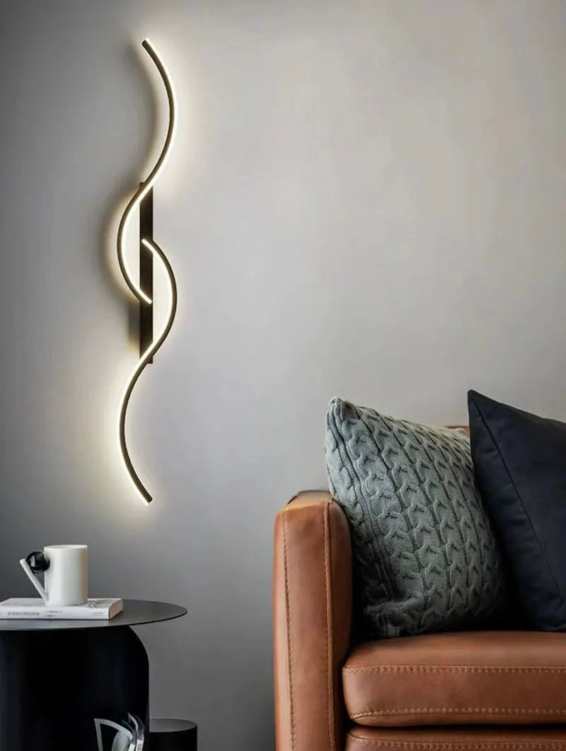 Modern Minimalist S-Shaped Wall Sconce