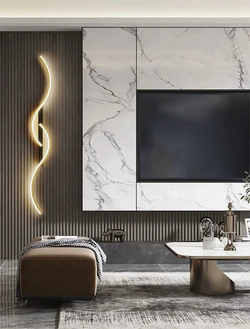 Modern Minimalist S-Shaped Wall Sconce