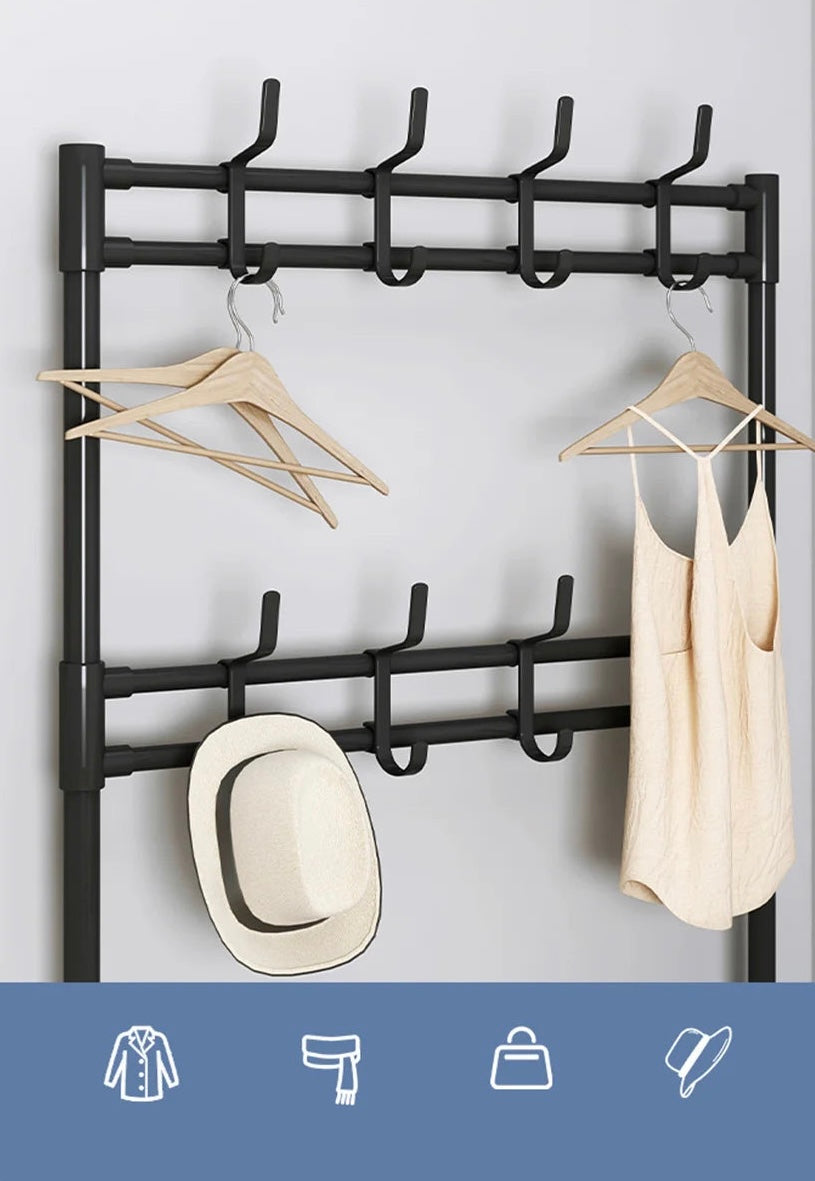 Multi-layer Shoe, Jacket and Hat Rack