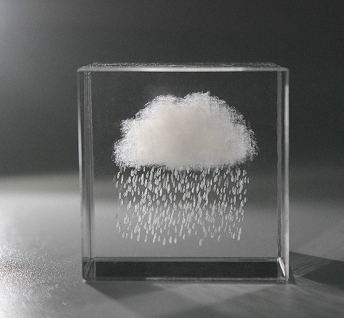 Glass Rain Cloud Sculpture