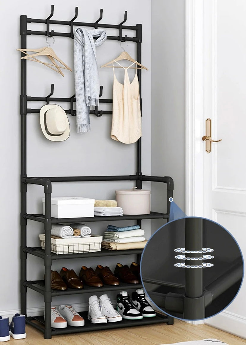 Multi-layer Shoe, Jacket and Hat Rack