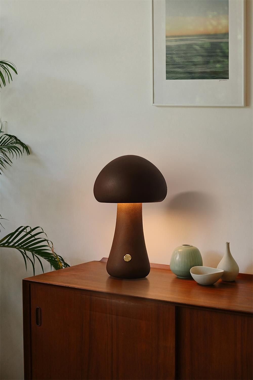 Wooden Mushroom Night Light