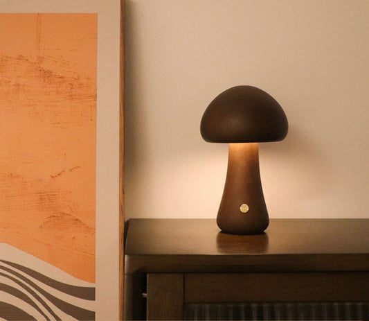 Wooden Mushroom Night Light