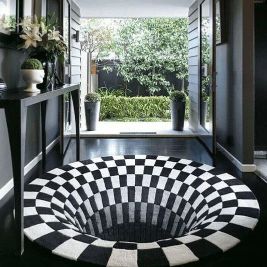 3D Illusion Chequered Rug