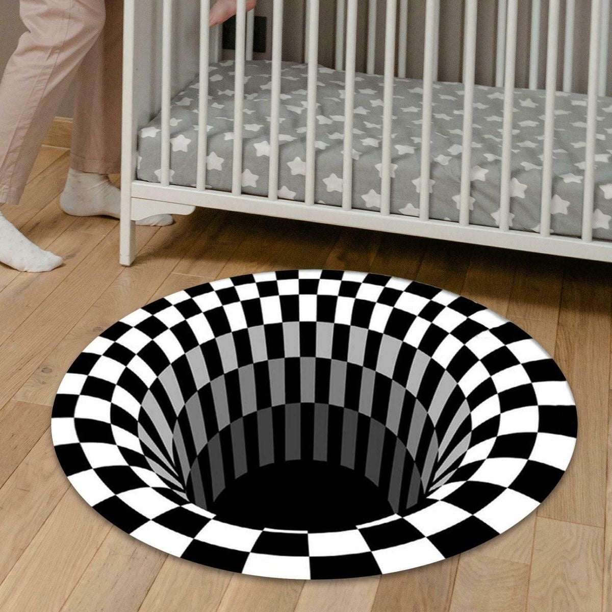 3D Illusion Chequered Rug