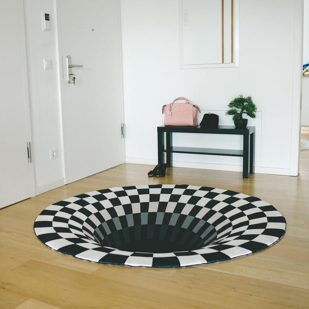 3D Illusion Chequered Rug