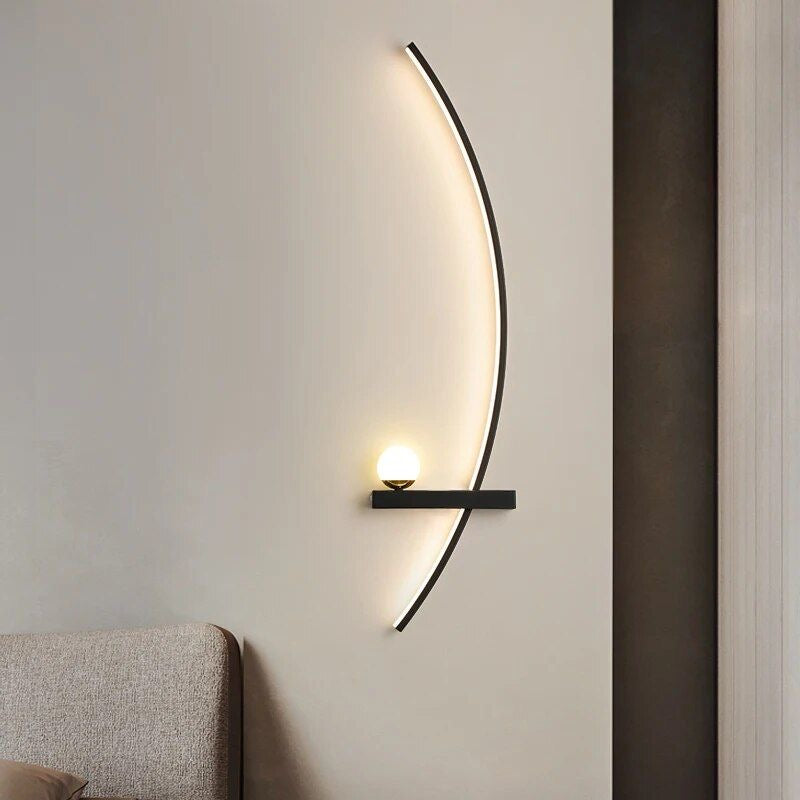 Nordic LED Modern Curved Wall Lamp