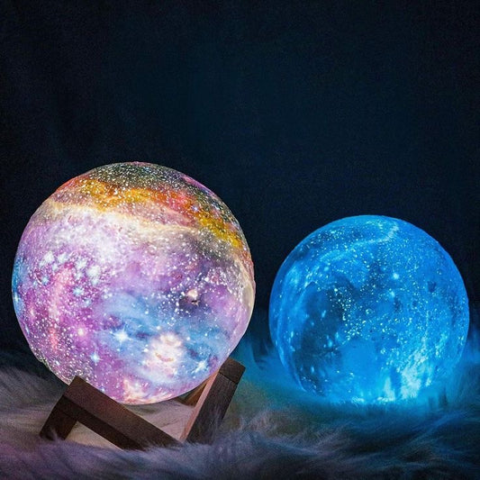 3D Galaxy Moon Lamp