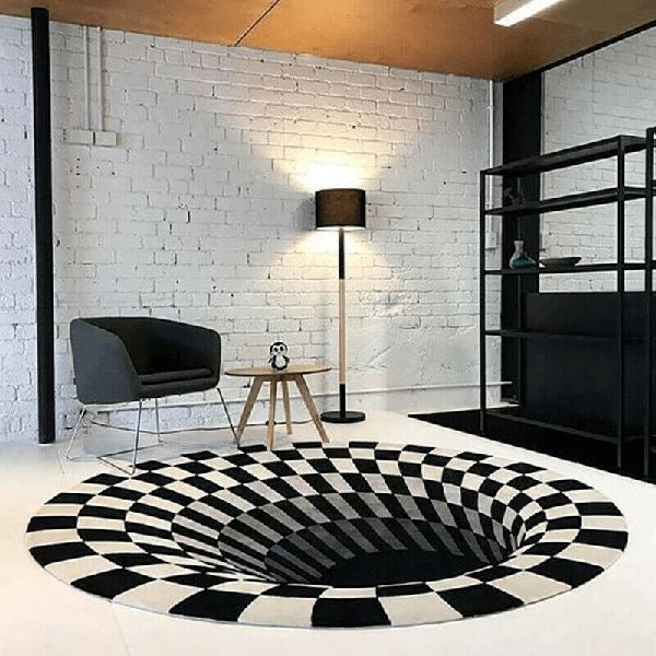 3D Illusion Chequered Rug