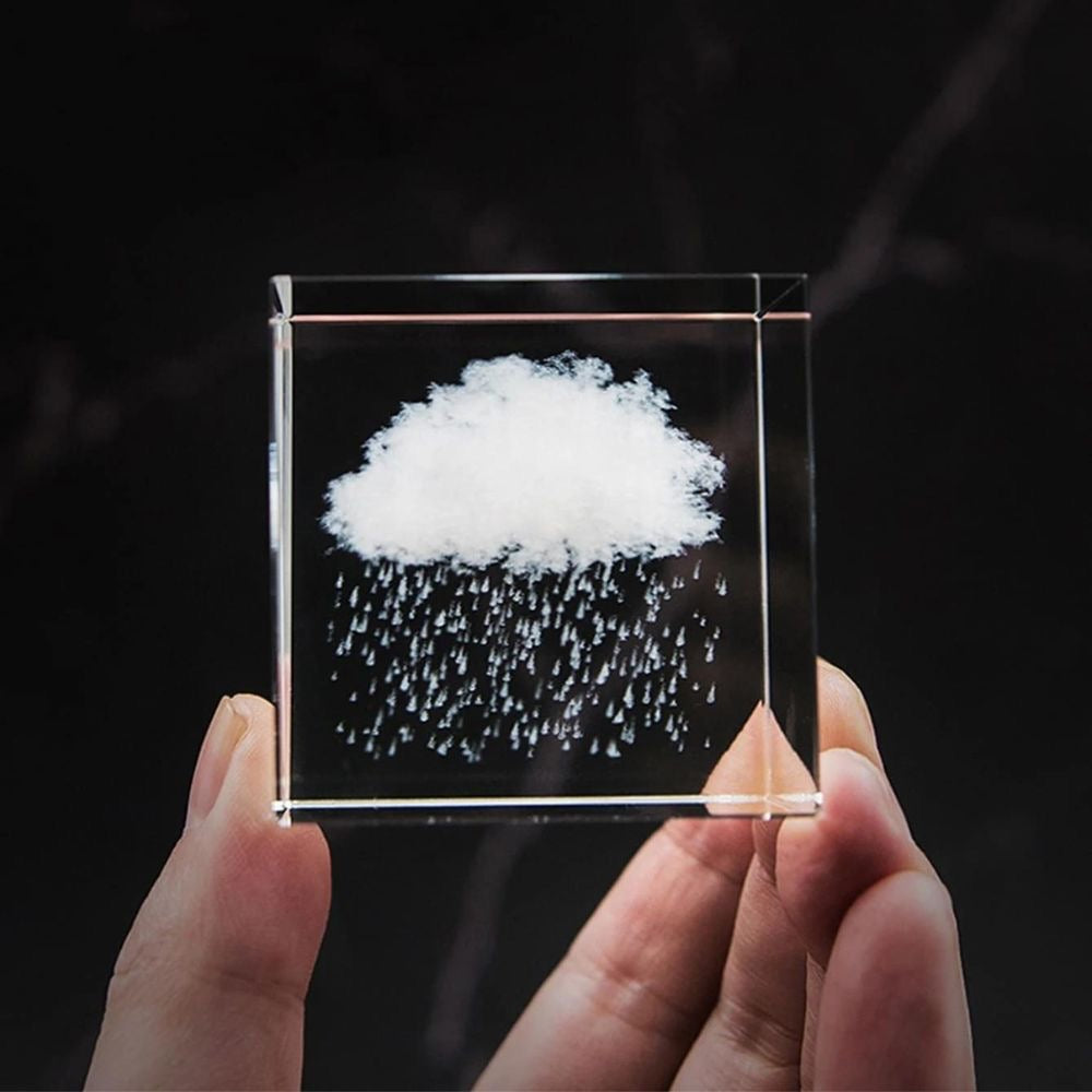 Glass Rain Cloud Sculpture