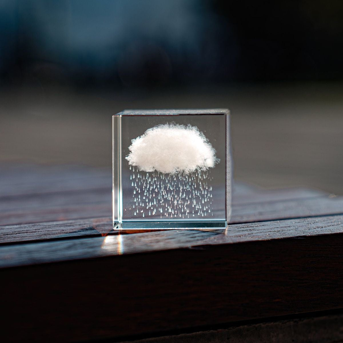 Glass Rain Cloud Sculpture