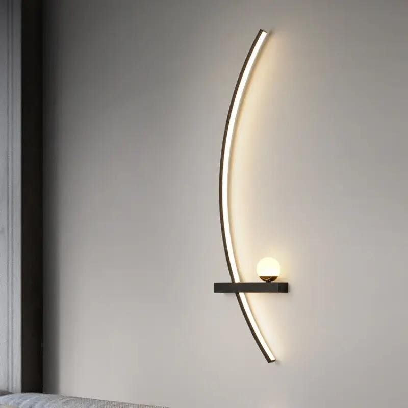 Nordic LED Modern Curved Wall Lamp