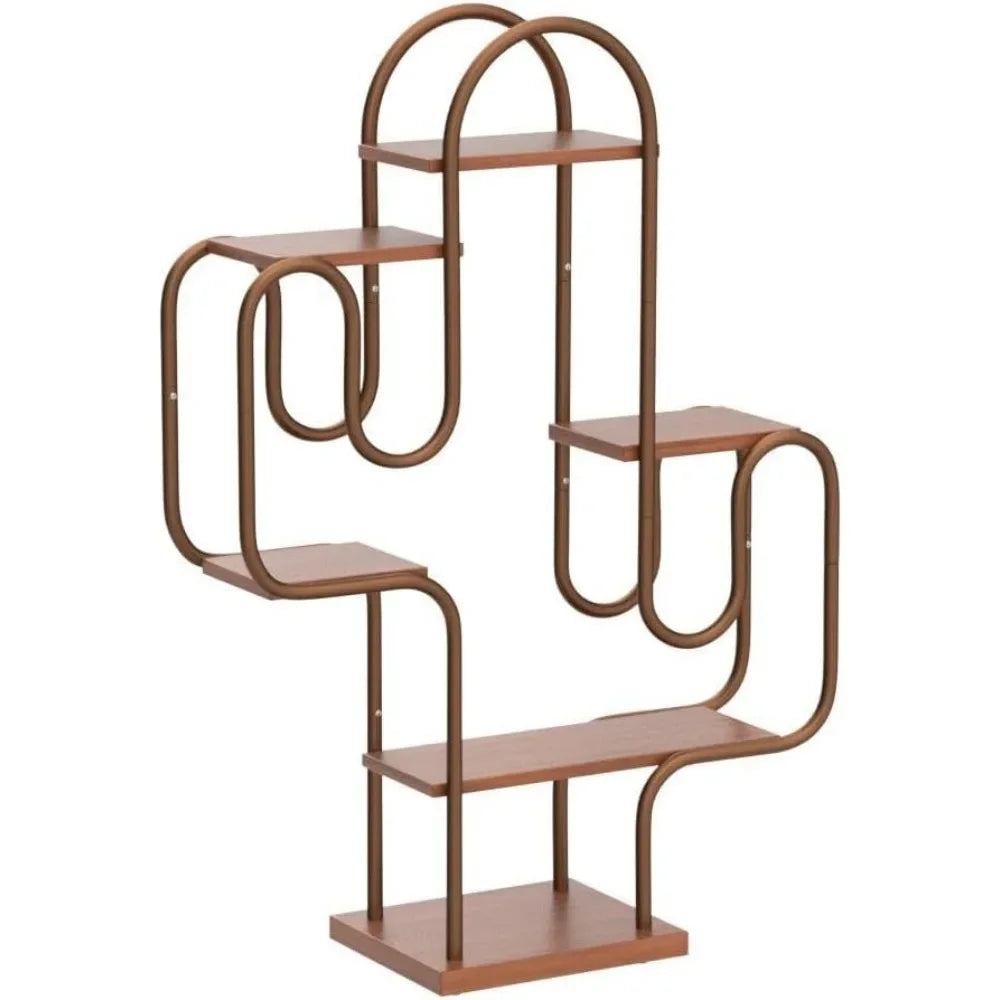 Large Irregular Heavy-Duty Copper Cactus Shelves (6-Tier)