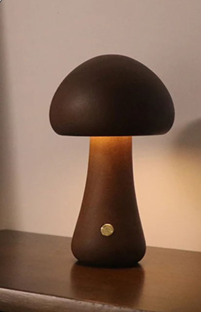 Wooden Mushroom Night Light