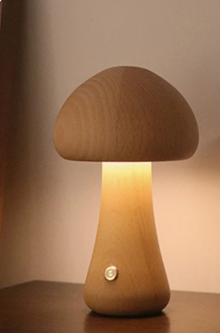 Wooden Mushroom Night Light