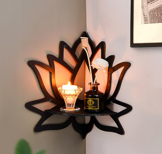 Wooden Lotus Shelf