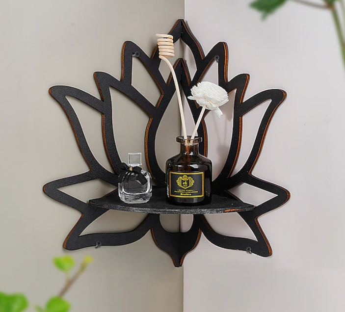 Wooden Lotus Shelf