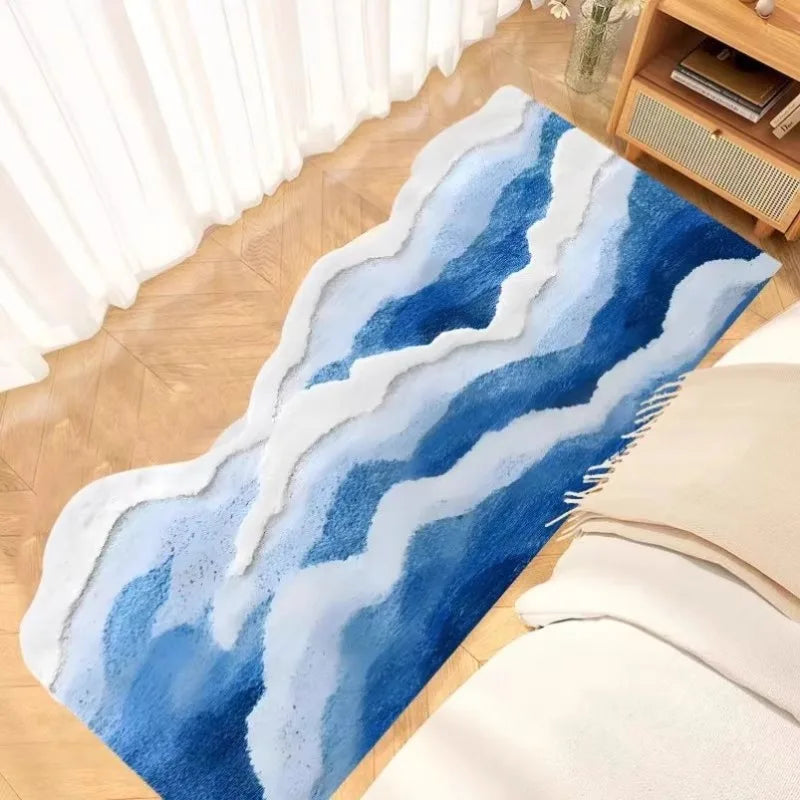 Aesthetic Wave Plush Bedroom Rug