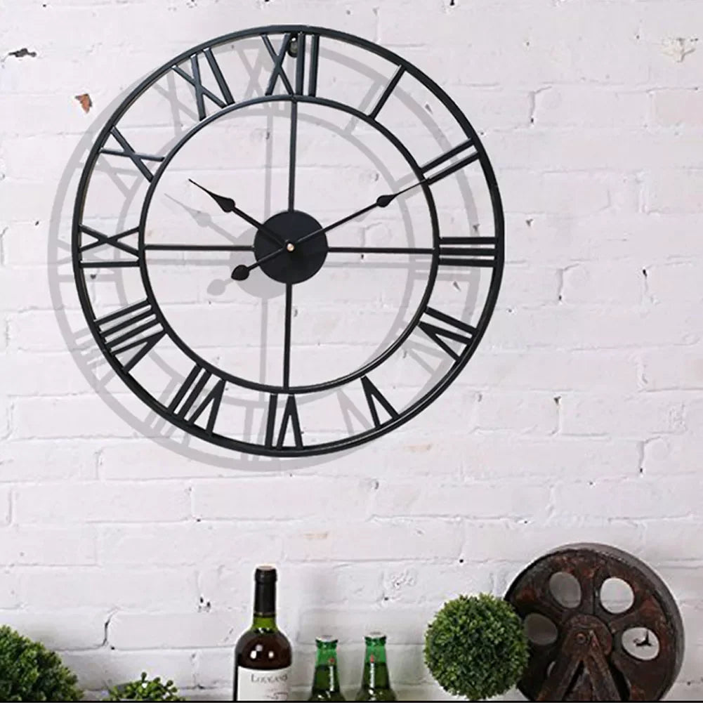 Large Antique Roman Numeral Analogue Wall Clock