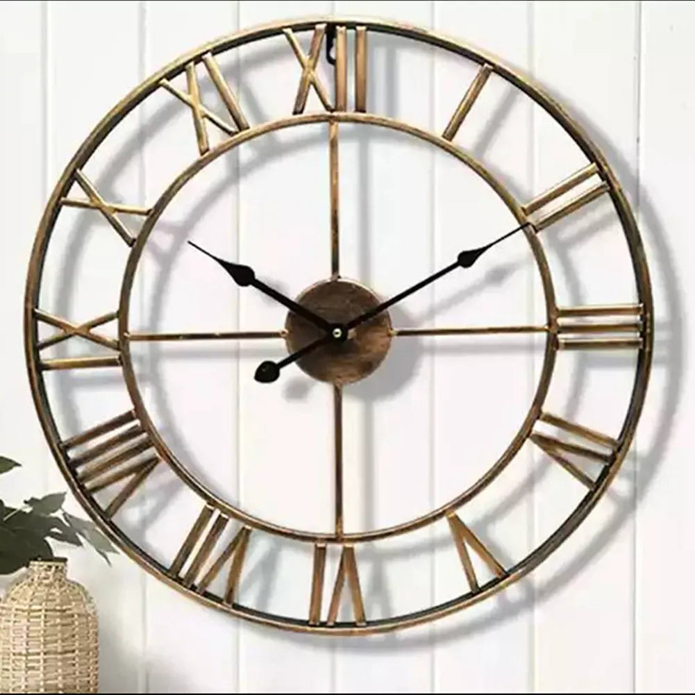 Large Antique Roman Numeral Analogue Wall Clock