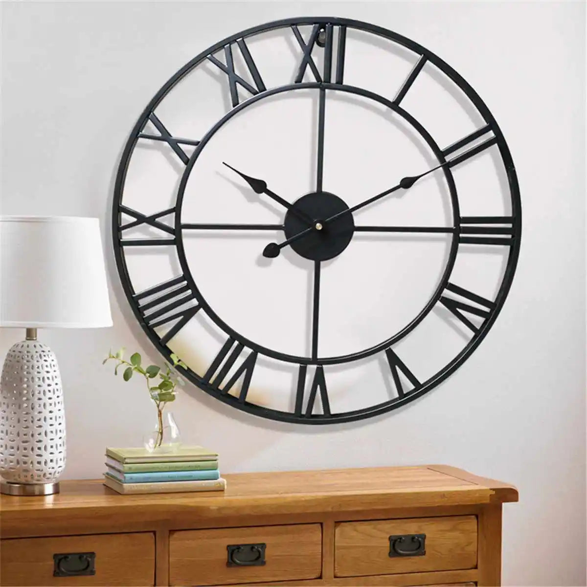 Large Antique Roman Numeral Analogue Wall Clock