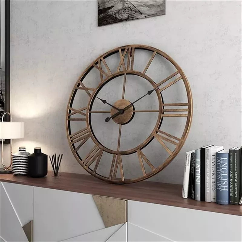 Large Antique Roman Numeral Analogue Wall Clock