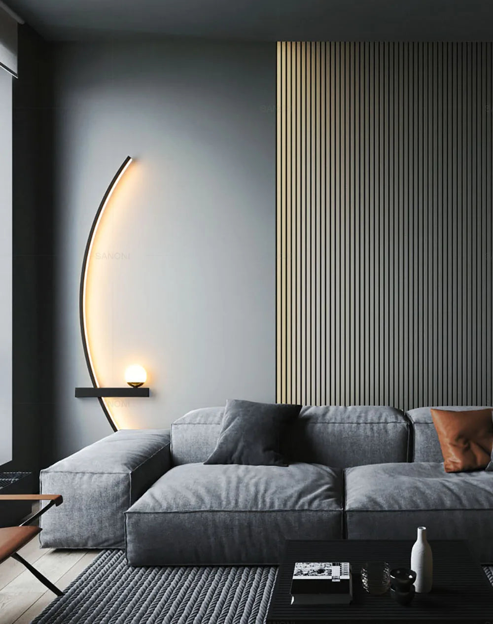 Nordic LED Modern Curved Wall Lamp