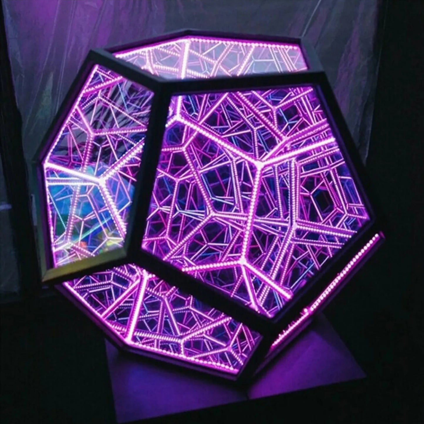 Large Remote Control Infinity Dodecahedron Lamp