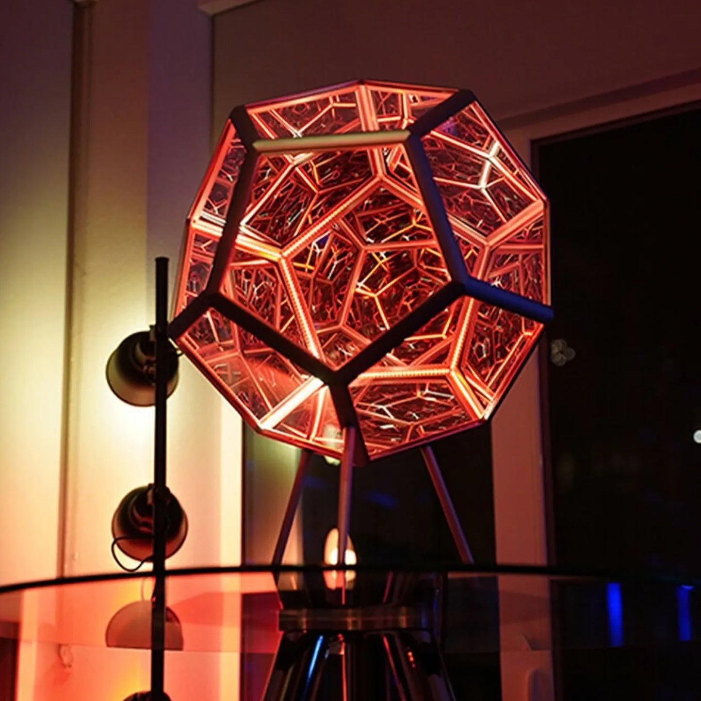 Large Remote Control Infinity Dodecahedron Lamp