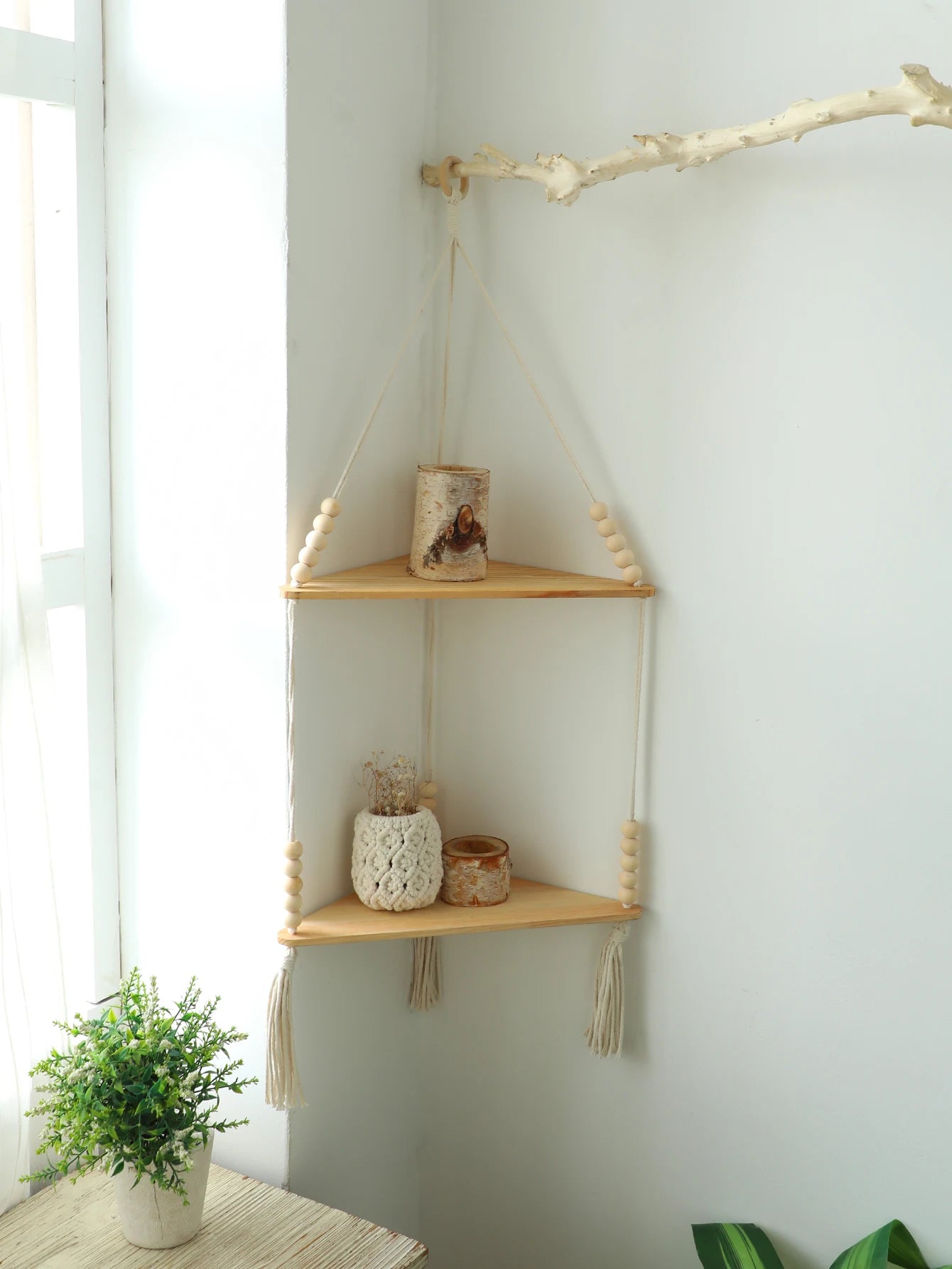 Hanging Wooden Shelves