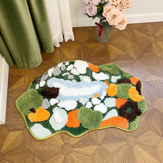 Tufted Moss Rug- 90 x 60cm