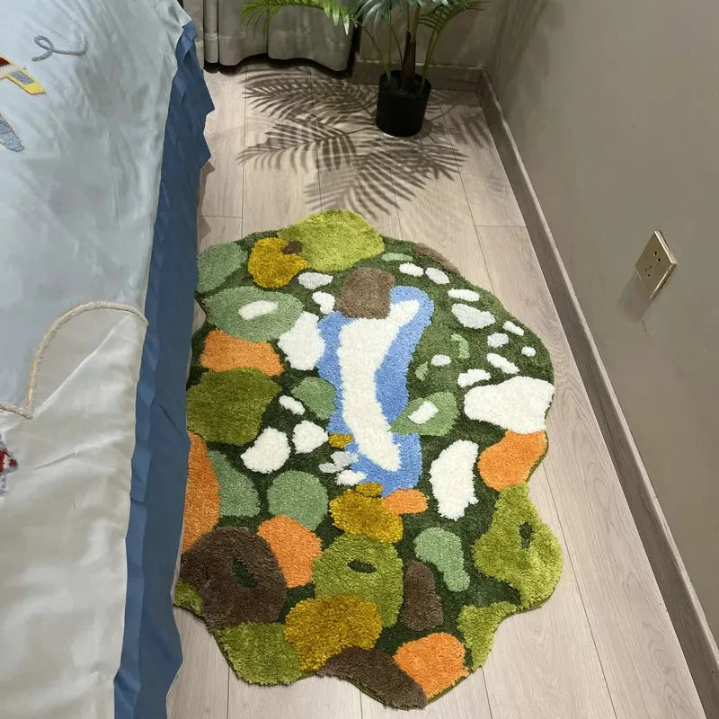 Tufted Moss Rug- 90 x 60cm