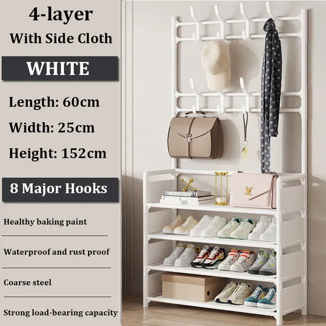 Multi-layer Shoe, Jacket and Hat Rack