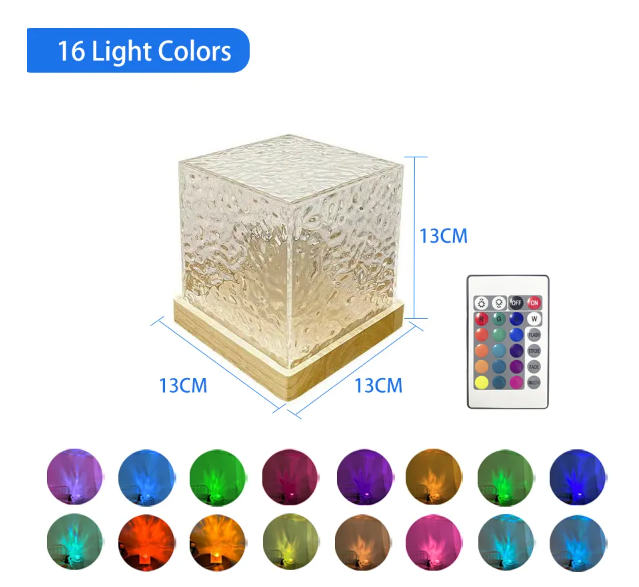 16-Colour Crystal Water Ripple Light