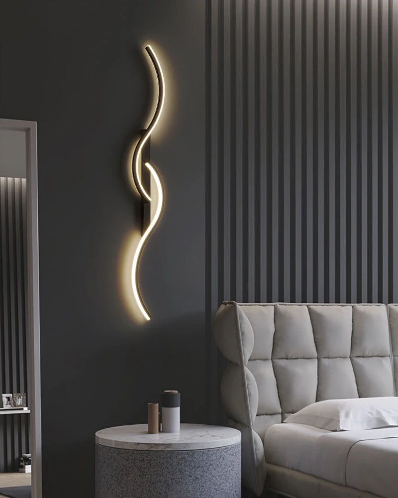 Modern Minimalist S-Shaped Wall Sconce