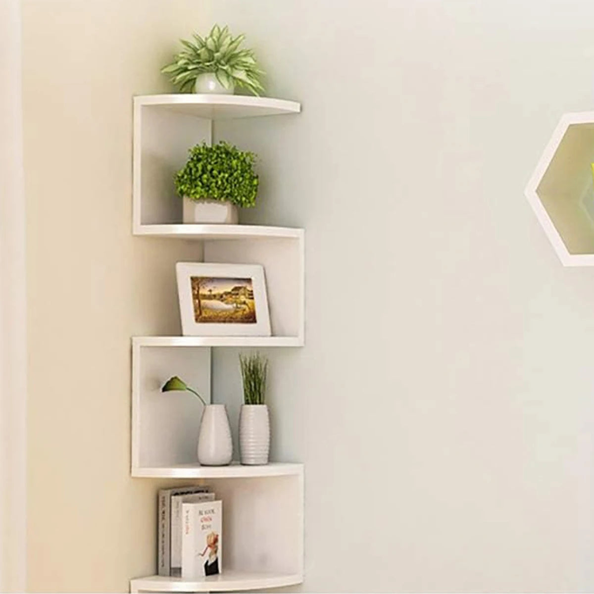 5-Tier Nordic Zigzag Wall Shelving Unit