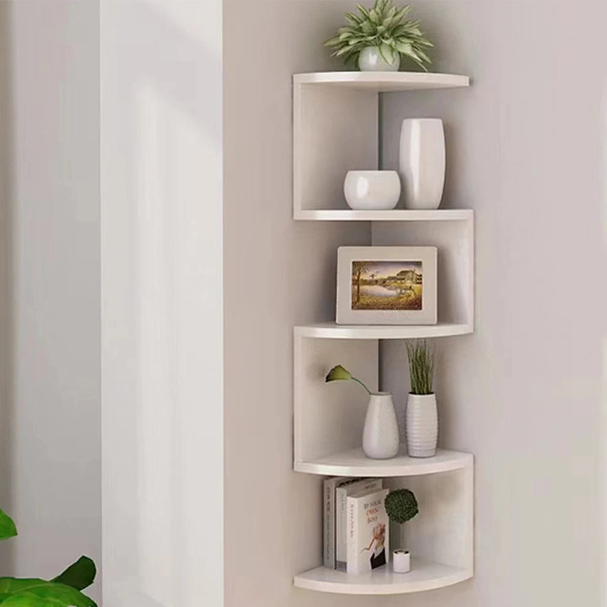 5-Tier Nordic Zigzag Wall Shelving Unit