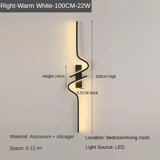 Nordic Minimalist Strip Wall Sconce