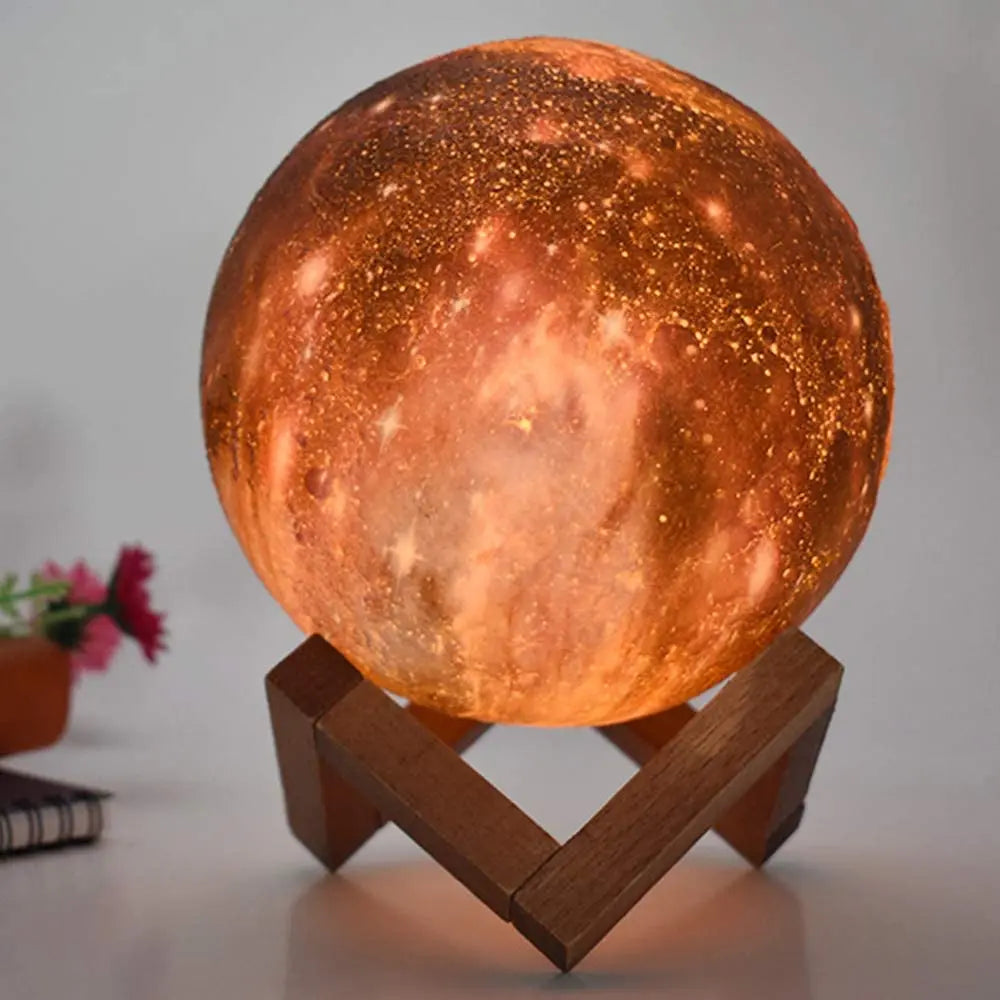 3D Galaxy Moon Lamp