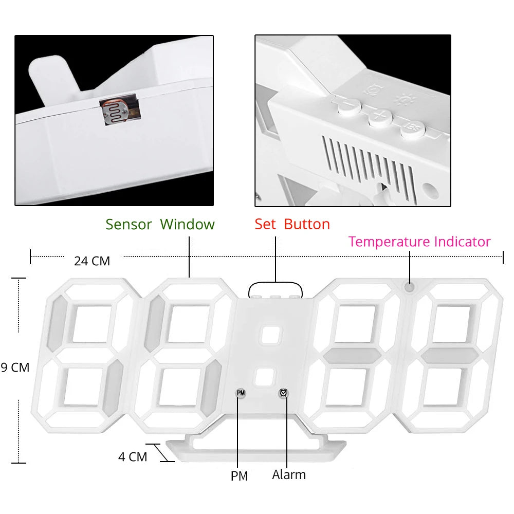 3D LED Wall Clock